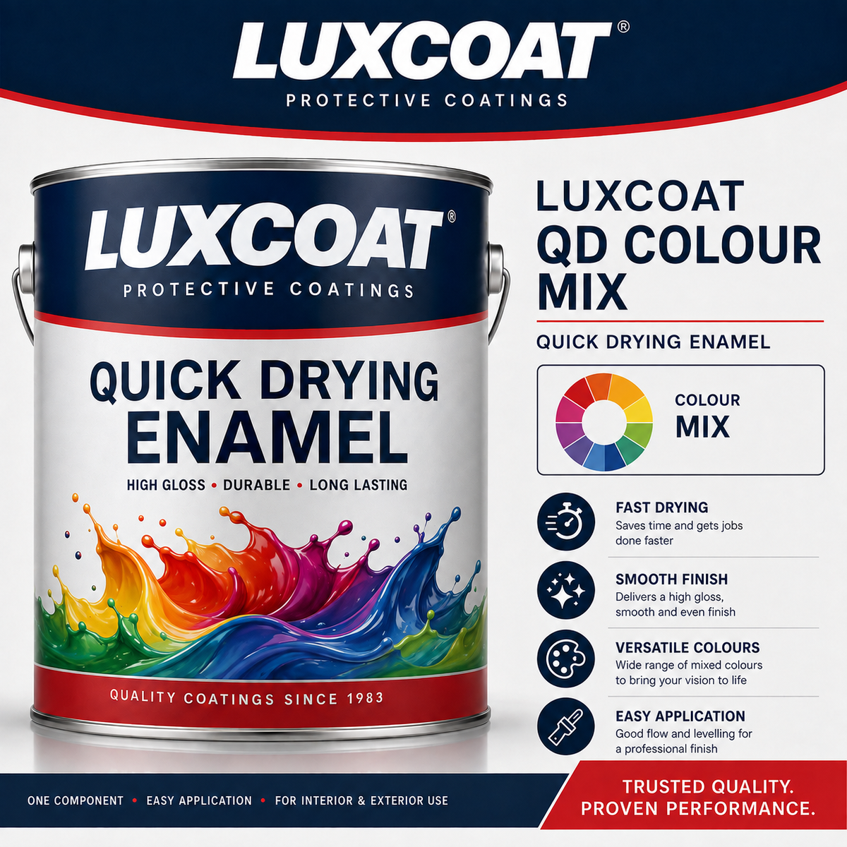 Luxcoat QD Colour Mix quick drying enamel