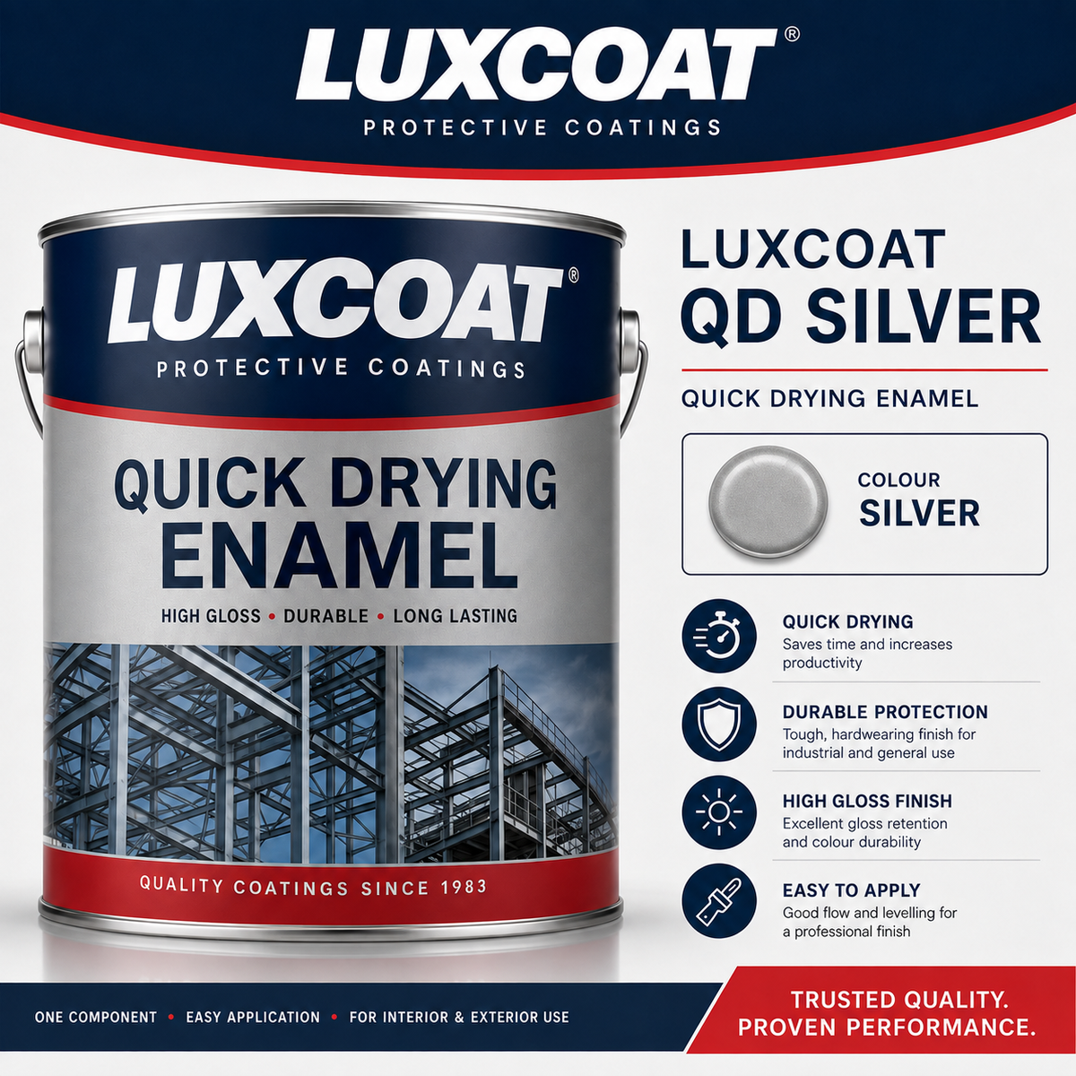 Luxcoat QD Silver quick drying enamel