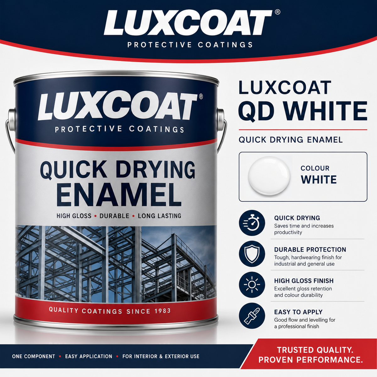 Luxcoat QD White quick drying enamel