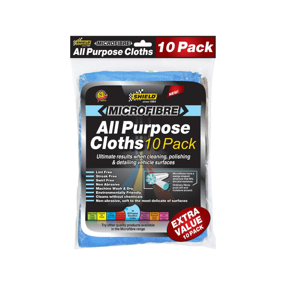 Shield Microfibre Cloths 10 Pack
