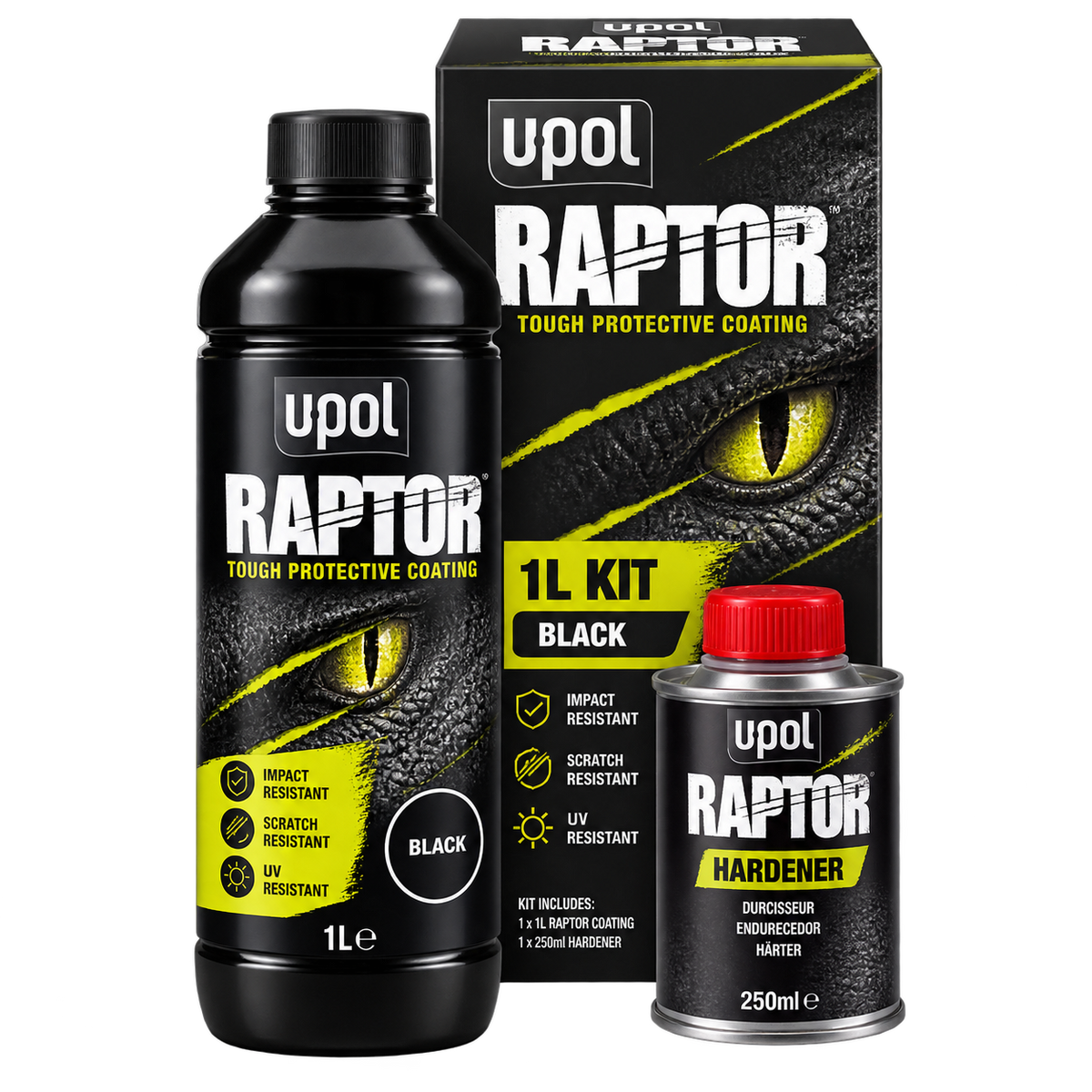 UPOL Raptor Black 1lt Kit